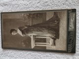 Fotografie mare , doamna din inalta societate ,atelier G. Macksay ,Galatz