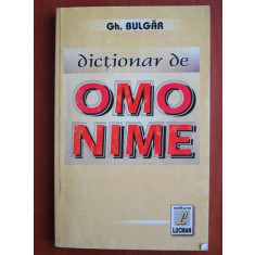 Gh. Bulgar - Dictionar de omonime