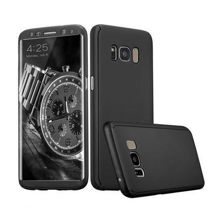 Husa Samsung Galaxy S8 Plus, FullBody Black, acoperire completa 360 grade cu folie de protectie gratis