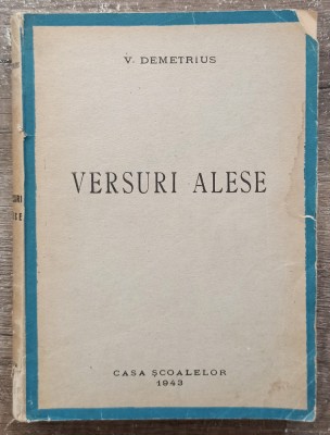 Versuri alese - V. Demetrius// 1943 foto