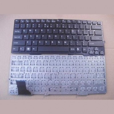 Tastatura laptop noua SONY VAIO SVE13 Black Backlit without frame US foto