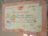 Diploma de Merit elev 1950