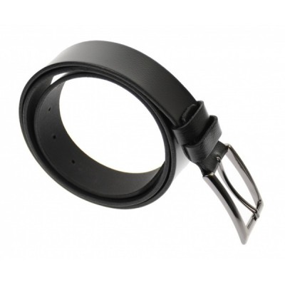 Curea barbati eleganta, din piele naturala, neagra 3.5 cm - DR1550N foto