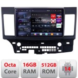 Navigatie Mitsubishi Lancer 2007-2016 Edotec Kit-037 8 core QLED 2K 16+512 360 Android Waze USB Navigatie Internet Youtube Radio CarStore Technology
