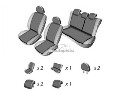 Set huse scaune SEAT LEON 2005 - 2012 UMBRELLA 45965 foto