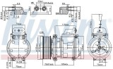 Compresor climatizare Mercedes Actros, Actros MP2 / MP3, Atego, Atego 2, Axor, Axor 2, Citaro, Conecto, Econic, Integro, Travego, Zetros Motor 1015,