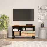 Comodă TV, 80x33x46 cm, lemn masiv reciclat &amp; lemn compozit