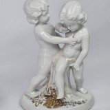 Copii nud - Bibelou portelan vechi, vintage
