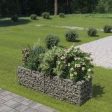 VidaXL Strat &icirc;nălțat gabion, 180 x 50 x 50 cm, oțel galvanizat
