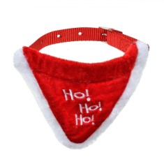 Bandană Animale de Companie, Model Crăciun, Culoare Roșie, Lungime 15 cm