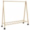 Suport pentru haine cu rafturi și roți 106x34x106,5 cm bambus