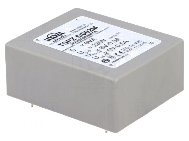 Transformator &icirc;ncapsulat 6VA 230V 6V 500mA PCB