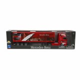 Camion metalic cu remorca, Mercedez Benz Actros, 1:43