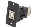 Adaptor USB A la USB B Slim Aurit USB 2.0 Plastic