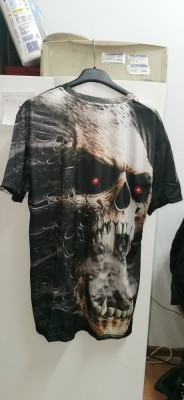 T-Shirt Fashion Summer Horror Skull 3D Print, XL foto