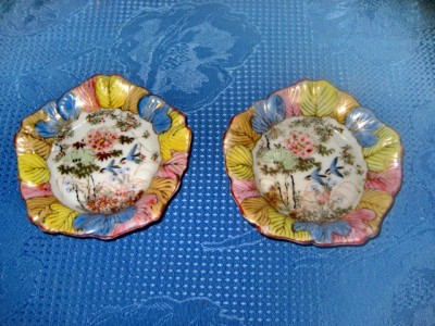 5294-2 Farfurii mici China portelan pereche, anii 1900-1930. foto