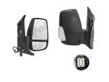 Oglinda exterioara Ford Transit/Tourneo, 01.2014-, Dreapta, reglare electrica; texturat; incalzita; scurt; geam convex; cromat; pliere electrica; 8 p, View Max