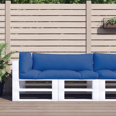 vidaXL Perne de paleți, 3 buc, albastru, material textil foto