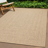 Covor ZIZUR aspect iuta, 120x120cm, pentru interior si exterior GartenMobel Dekor, vidaXL