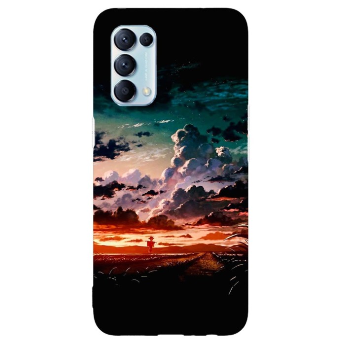 Husa compatibila cu Oppo A74 5G model Clouds, Silicon, TPU, Viceversa
