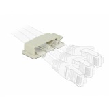 Set 10 bucati suport cu 3 sloturi pentru cablu cu montare PCB Gri, Delock 60186