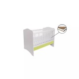 Cumpara ieftin Patut Eurogloria Como fara sertar - Alb cu Verde + Saltea Cocos 10 cm