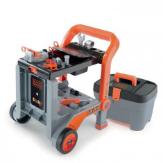 Banc de lucru Smoby Black&Decker, cu geanta si accesorii