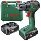 Bosch UniversalDrill 18V-60 - Masina de gaurit si insurubat cu 2 acumulatori Li-Ion 18 V 2 Ah 60 Nm valiza plastic