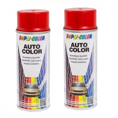 Pachet 2 x Vopsea Spray Auto Dacia Rosu Imperial Dupli-Color 350 ml foto