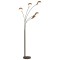 Lampa de podea, argintiu, 200 cm, 5 x E14