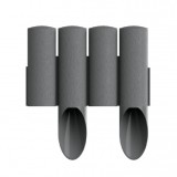 Palisadă de grădină 4 Standard Gri Grafit 2,30 m