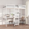 VidaXL Cadru pat supraetajat fără saltea alb 80x200 cm lemn masiv pin