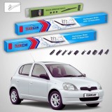 Cumpara ieftin Ștergătoare Toyota Yaris P1 Hatchback France 2001-2006 | Set Față și Spate Flat Premium &ndash; TeamCar&reg;