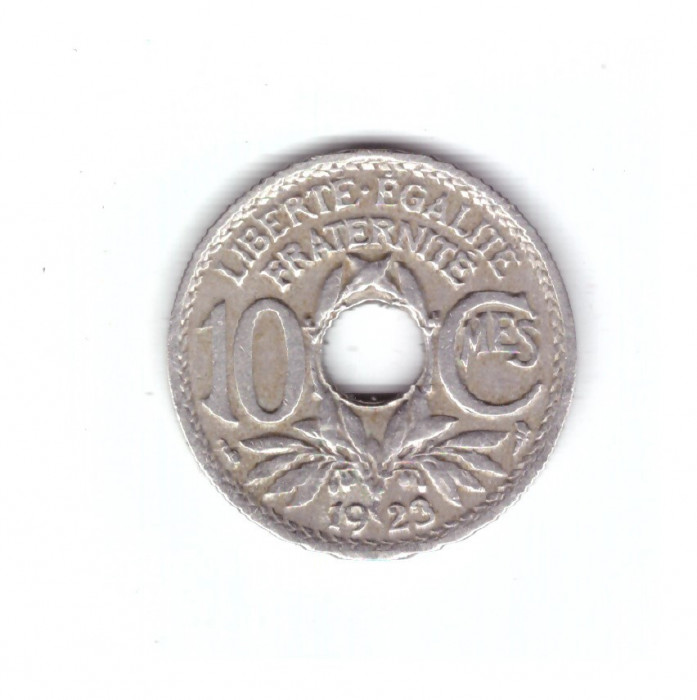 Moneda Franta 10 centimes 1923, stare foarte buna, curata
