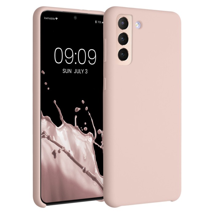 Husa pentru Samsung Galaxy S21 Plus, Silicon, Roz, 54066.225, kwmobile