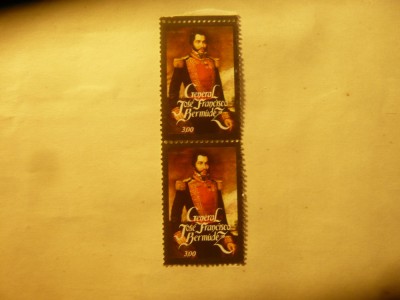 Pereche Venezuela 1982 Personalitati istorice - General J.Fr.Bermudez ,fara guma foto