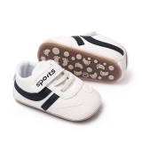 Cumpara ieftin Adidasi albi cu dungi negre - Sports (Marime Disponibila: 3-6 luni (Marimea 18