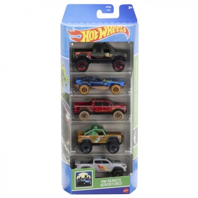 Set 5 Masini Hot Wheels Cu Design Hw Remote Adventures foto