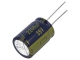 Condensator electrolitic low ESR 2200uF 35VDC THT &Oslash;18x25mm