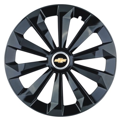 Set 4 Capace Roti 15 inchi (R15) Fame Negru, Compatibile Cu Chevrolet foto