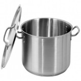 Oala profesionala inox cu capac 32x20 cm, 16.1 litri