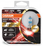 Set 2 Buc Bec Osram H7 12V 25W Night Breaker 200 PX26d +200% 64210NB200-HCB