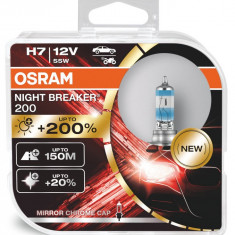 Set 2 Buc Bec Osram H7 12V 25W Night Breaker 200 PX26d +200% 64210NB200-HCB