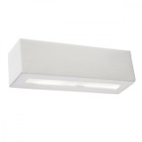 Lampă De Perete Vega Alb Ceramică/Sticlă 1 Bec Dreptunghiular Modern De Interior