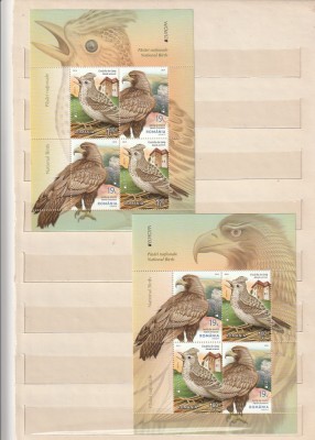 ROMANIA 2019 LP 2235 a LP 2235 b EUROPA 2019 PASARI NATIONALE BLOCURI DE 2 SERII MODEL 1 SI MODEL 2 MNH NESTAMPILATE foto