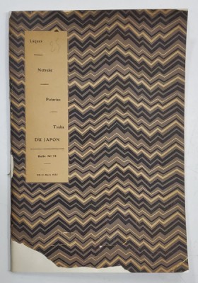 LAQUES , NETSUKE , POTERIES , TSUBA DU JAPON , CATALOG DE LICITATIE , HOTEL DRUOT , 1933 foto