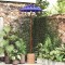 vidaXL Parasol Balinez albastru (90-100) x 260 cm Bumbac și lemn masiv 42006465