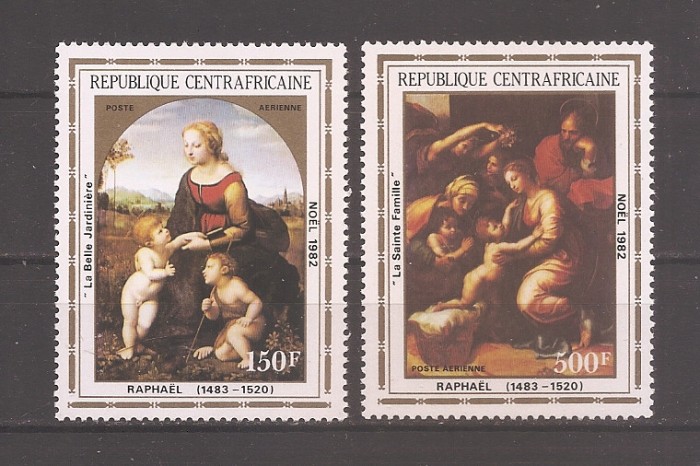 Centrafricana 1982 - Crăciun - Tablouri de Rafael PA, MNH