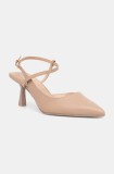 Aldo stilettos de piele AXELLE culoarea maro, 13985175