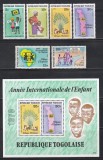 Togo 1979 - Anul Internațional al Copilului - S.O.S. Satele Copiilor, Serie + Colita, MNH